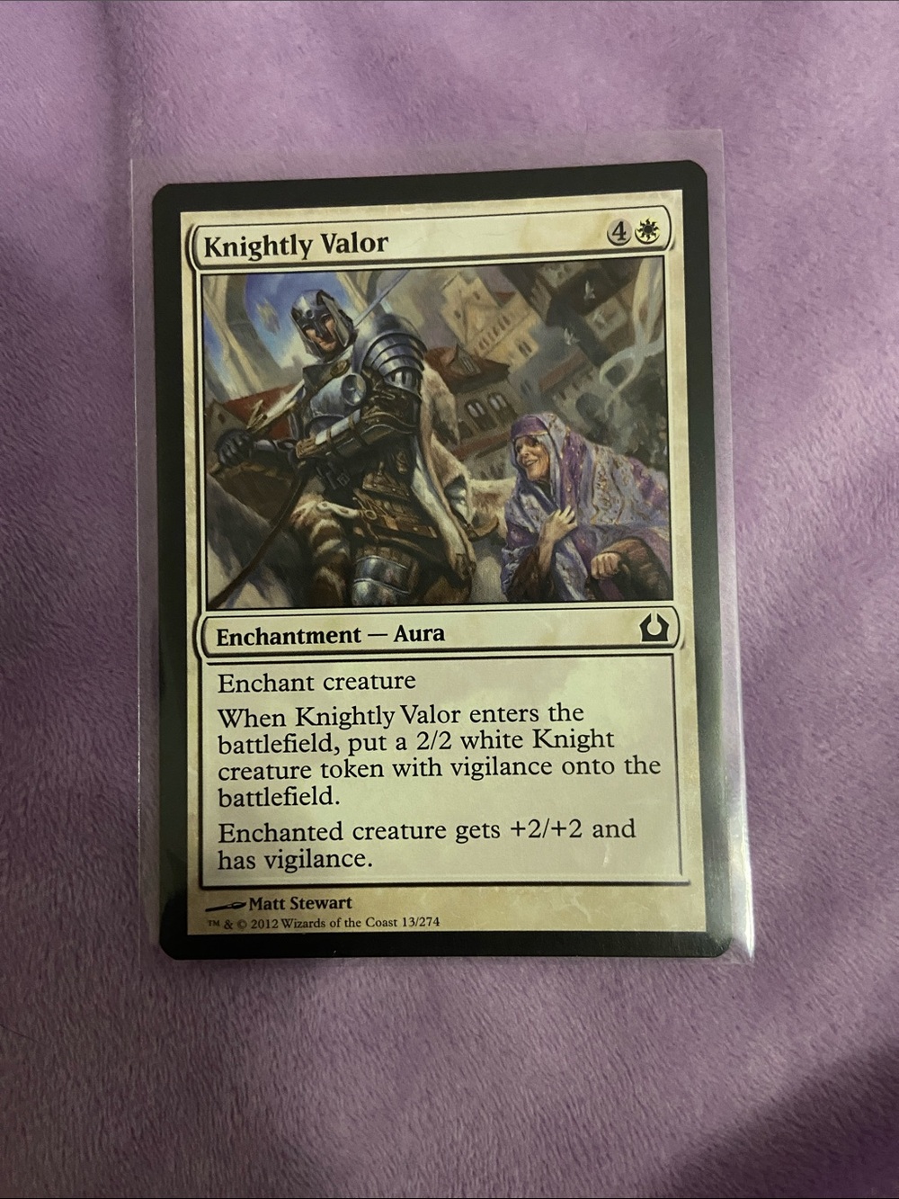 Knightly Valor Magic: The Gathering Card - White